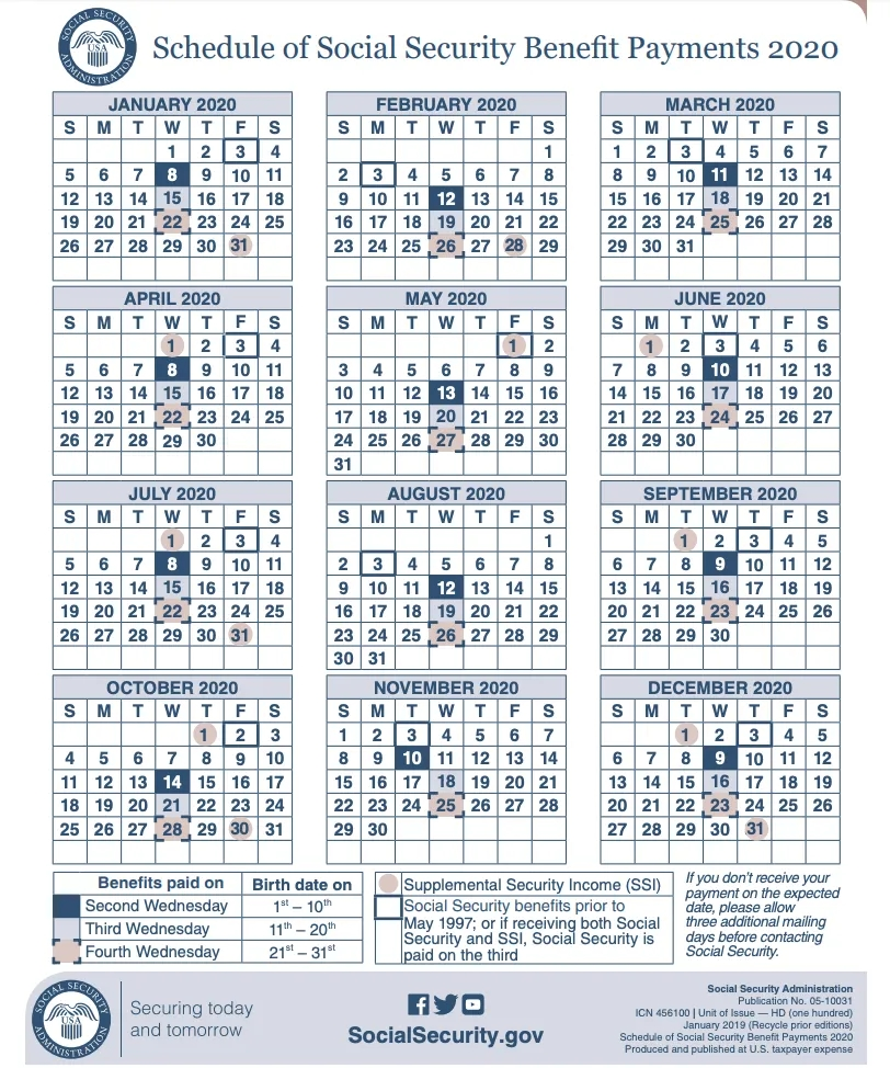 Social Security 2024 Calendar - 2024 Calendar Printable