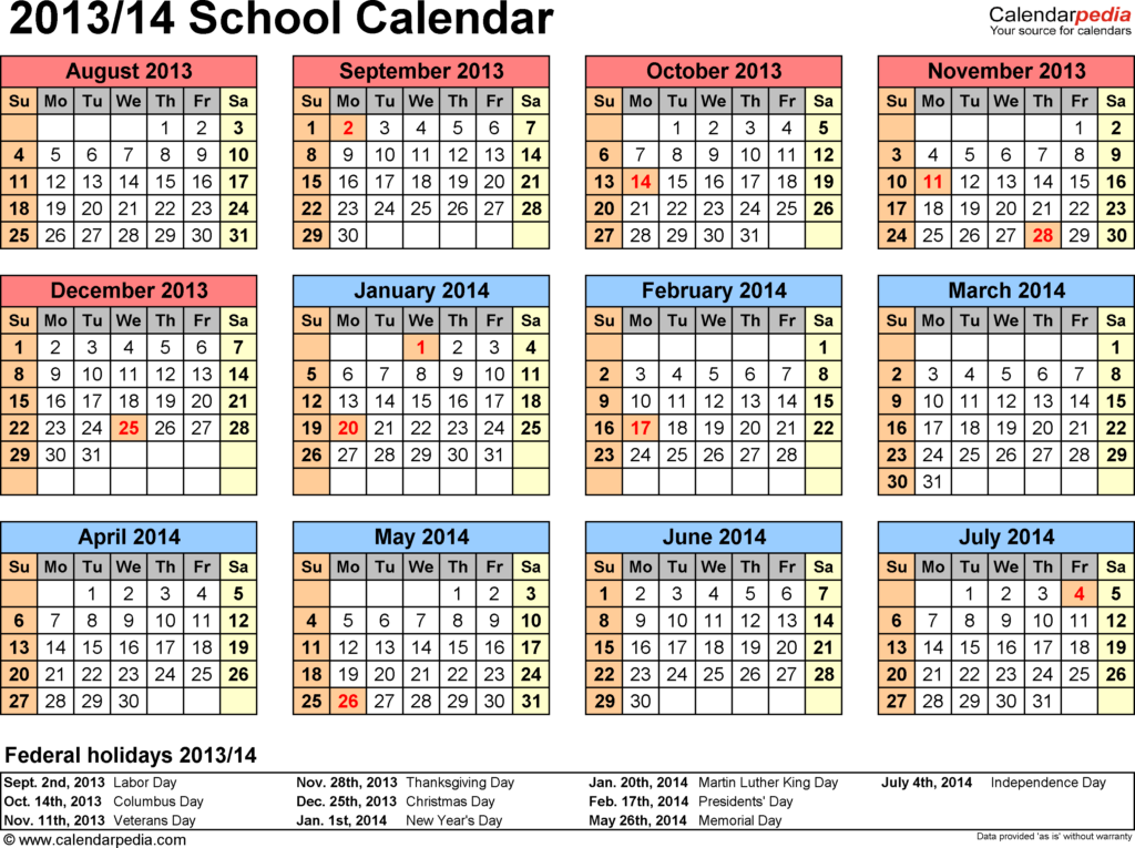 Waubonsee 2013-2024 School Year Calendar