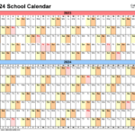 2024-2023 School Calendar Template