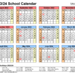 2024-2023 School Calendar Template