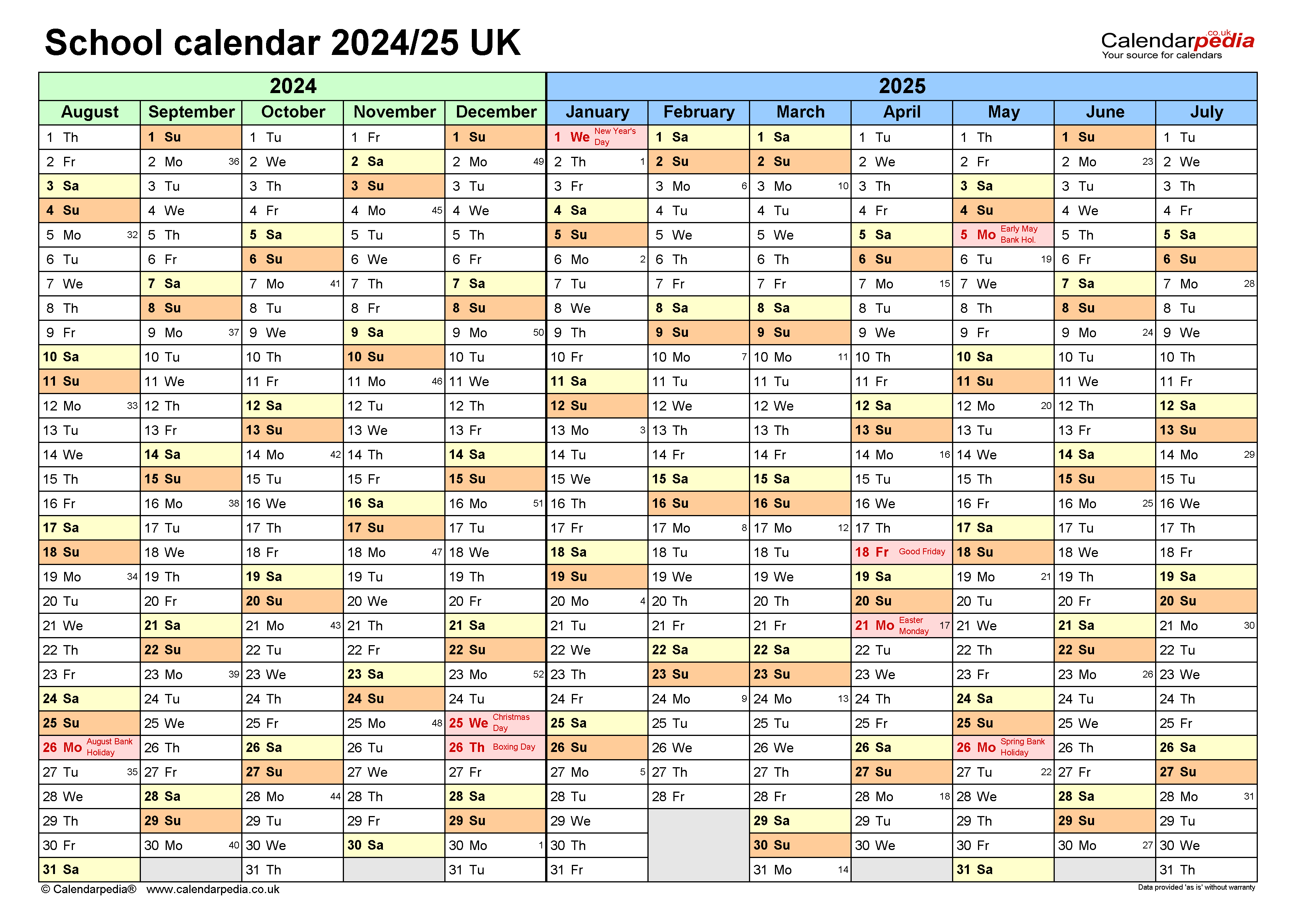 School Calendar 202425 2024 Calendar Printable