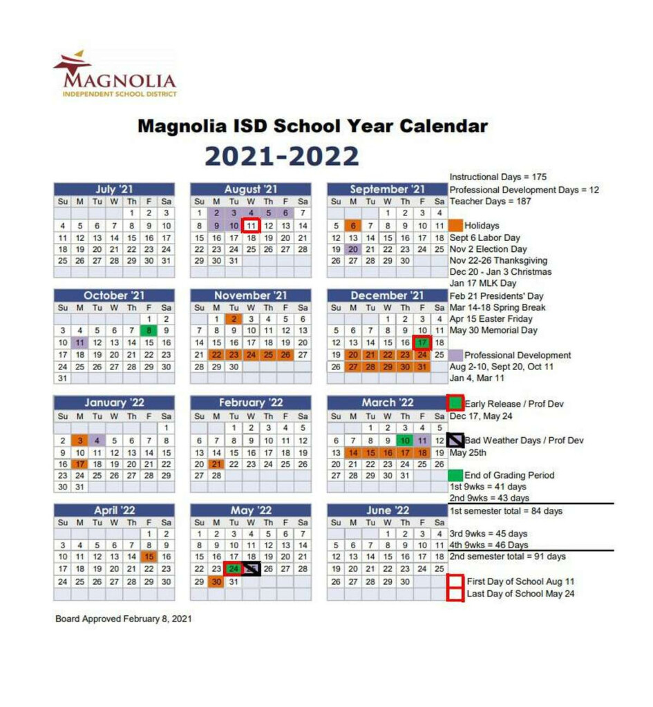 Magnolia Isd School Calendar 2024-2023