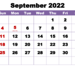 September Calendar 2024 With Holidays