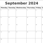 September 2024 Printable Calendar