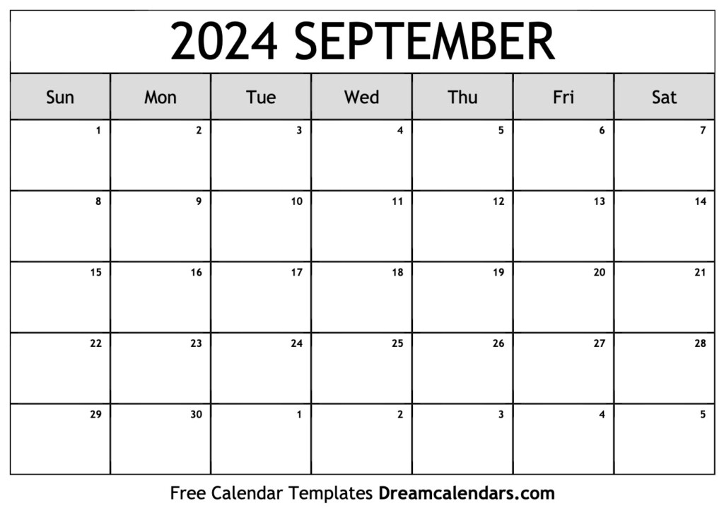 Calendar Of September 2024