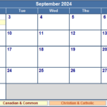 September 2024 Calendar With Holidays