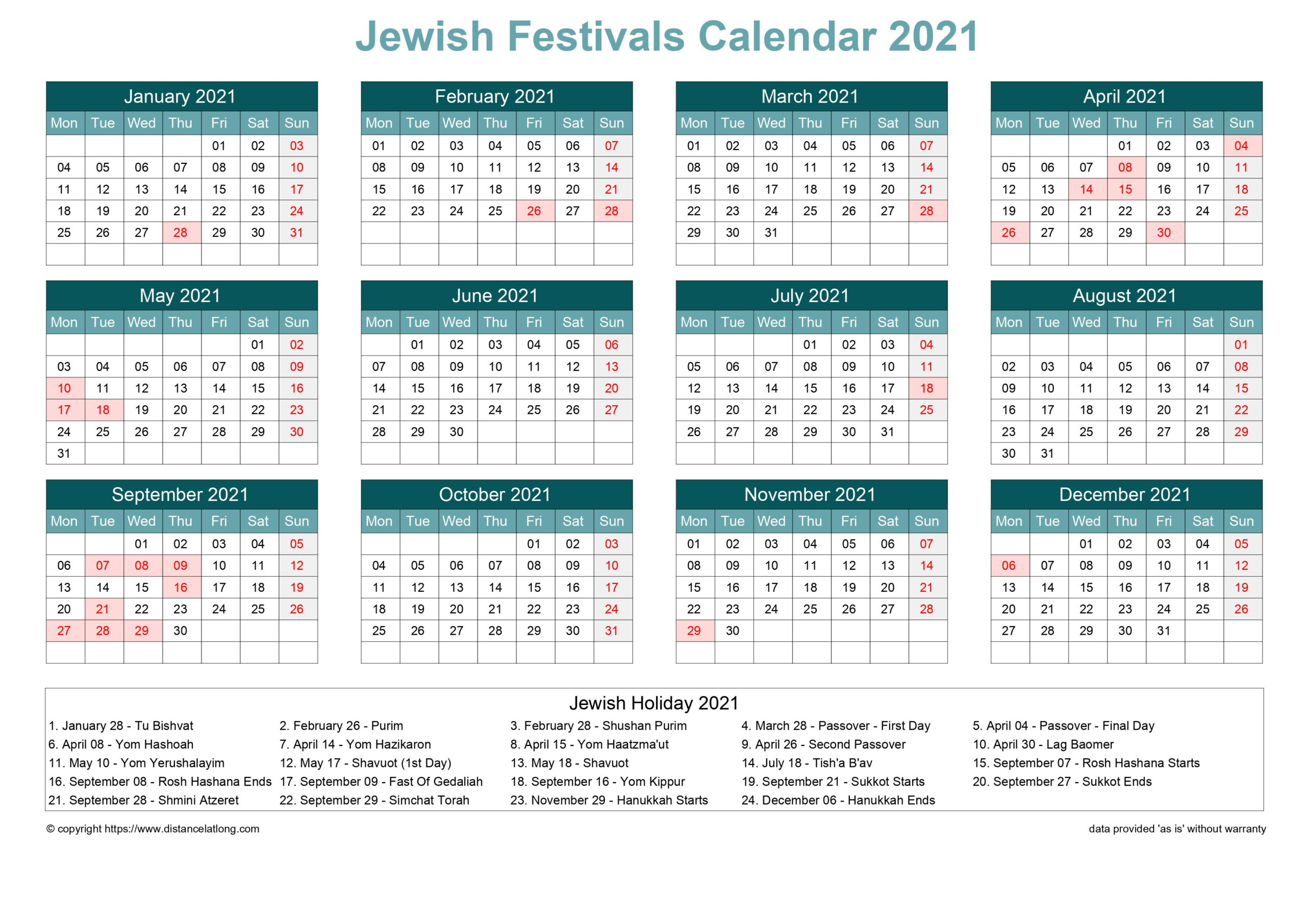 Jewish Holiday Calendar 2024 - 2024 Calendar Printable