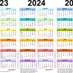 3 Year Calendar 2024 To 2024