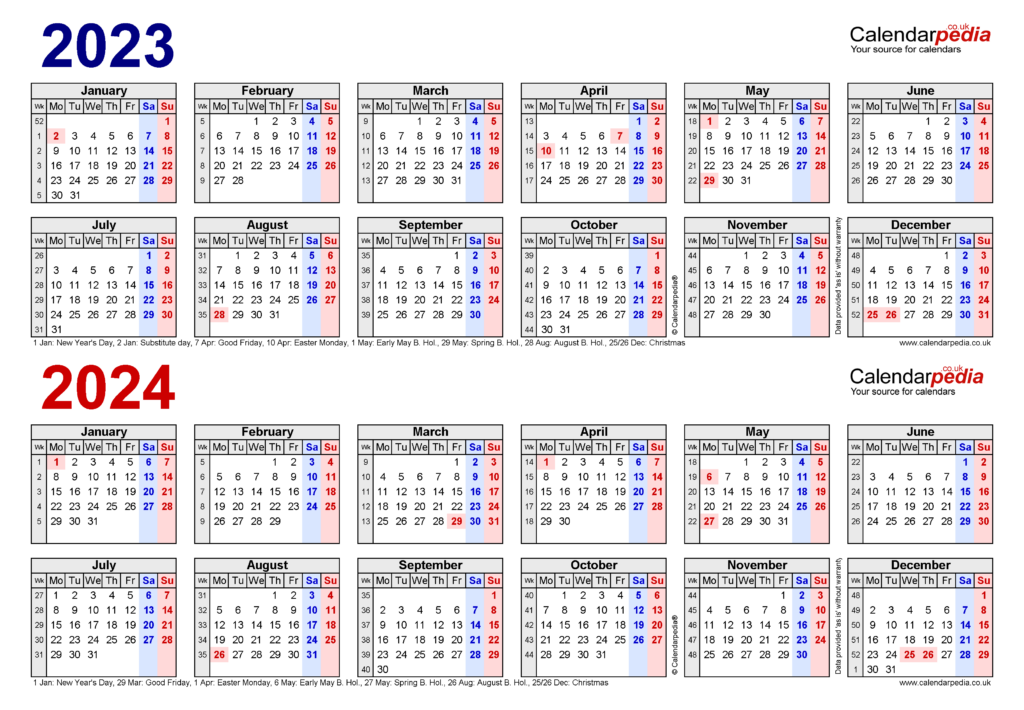2023/2024 Calendar