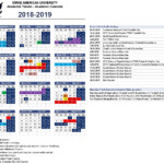 American University 2024-2025 Academic Calendar