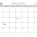 February 2024 Calendar Editable