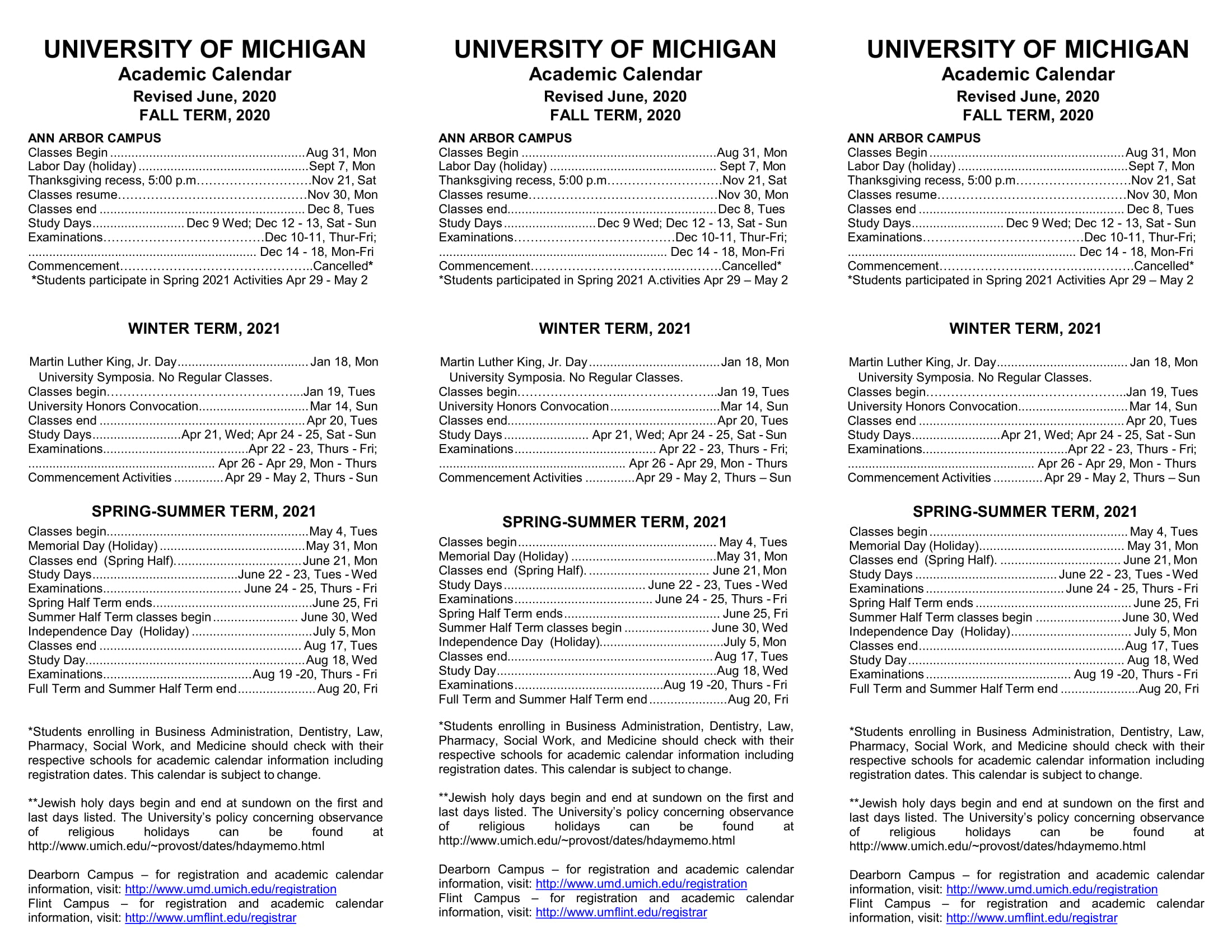 University Of Michigan Academic Calendar 2021-2024 - 2024 Calendar
