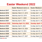 Calendar Easter 2024