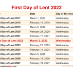 Lent 2024 Calendar