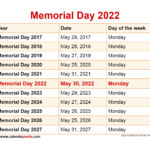 Memorial Day 2024 Calendar