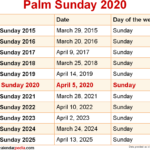 Palm Calendar Stops 2024