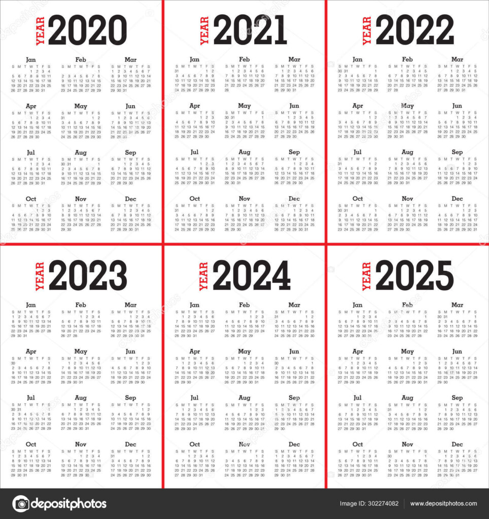 Calendar 2020 2021 2022 2023 2024