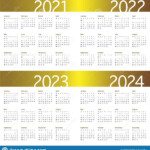 Yearly Calendar 2021 To 2024