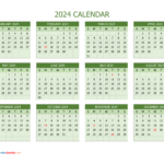 Free Wall Calendar 2024