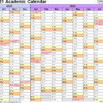 2021 And 2024 Academic Calendar
