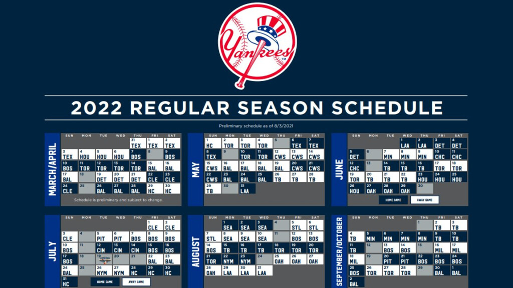 Yankees Schedule 2024 Calendar