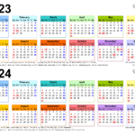 2 Year Calendar 2024 And 2023