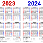 2 Year Calendar 2024 And 2023