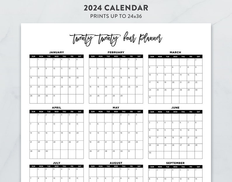 Diy Calendar 2024 2024 Calendar Printable