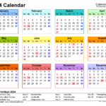 Calendar Templates 2024