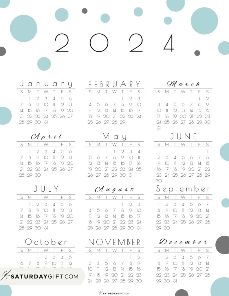 Cute 2024 Printable Calendar