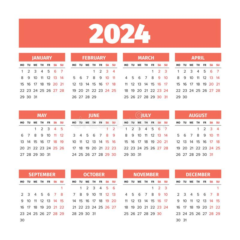 2024 Work Week Calendar