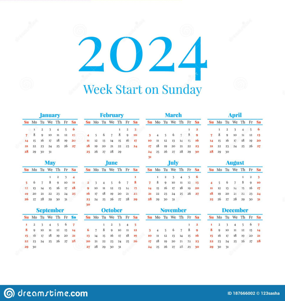 2024 Week Calendar