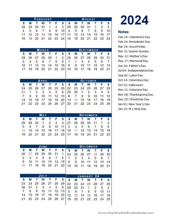 4 4 5 Calendar 2024 - 2024 Calendar Printable