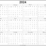 2024 Yearly Printable Calendar