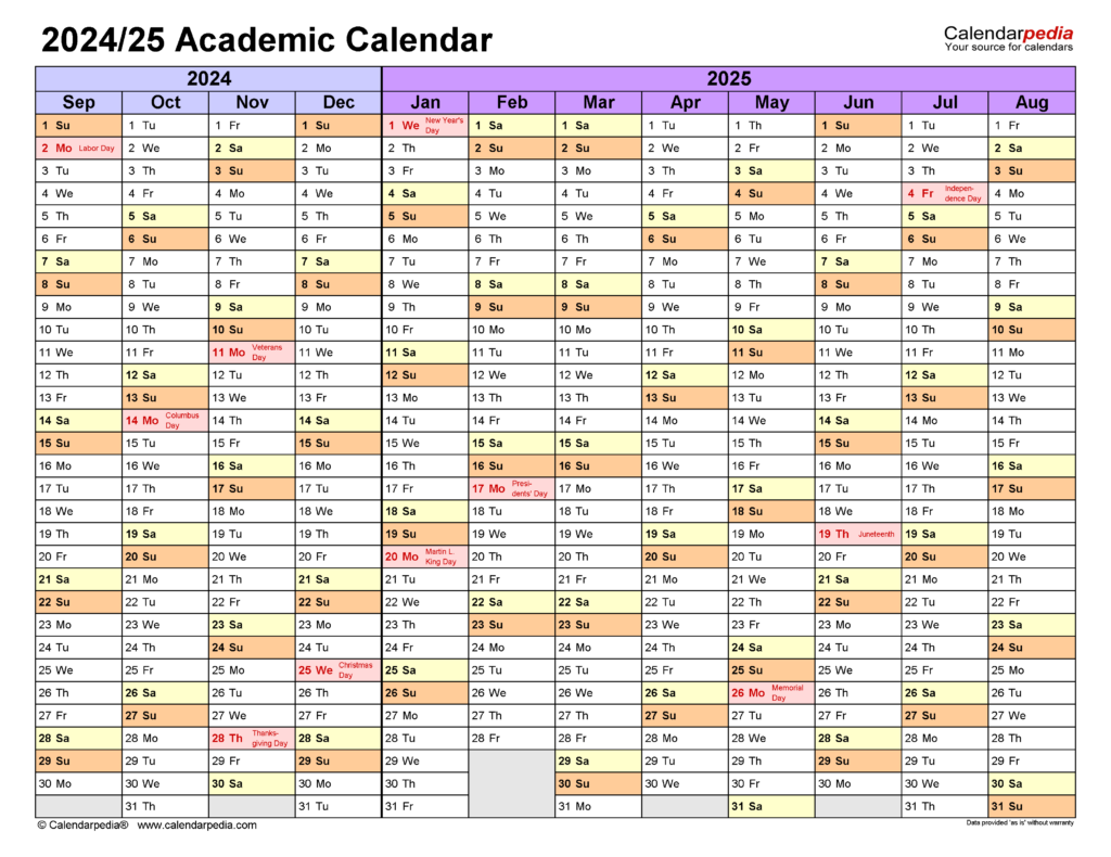 Uva Academic Calendar 2024-25