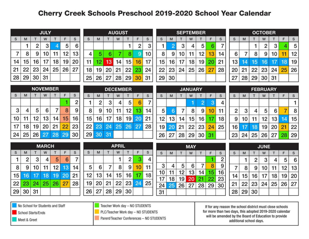 Cherry Hill School Calendar 2021-2024