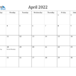 April Calendar 2024 With Holidays