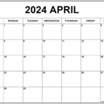 April 2024 Calendar Wallpaper