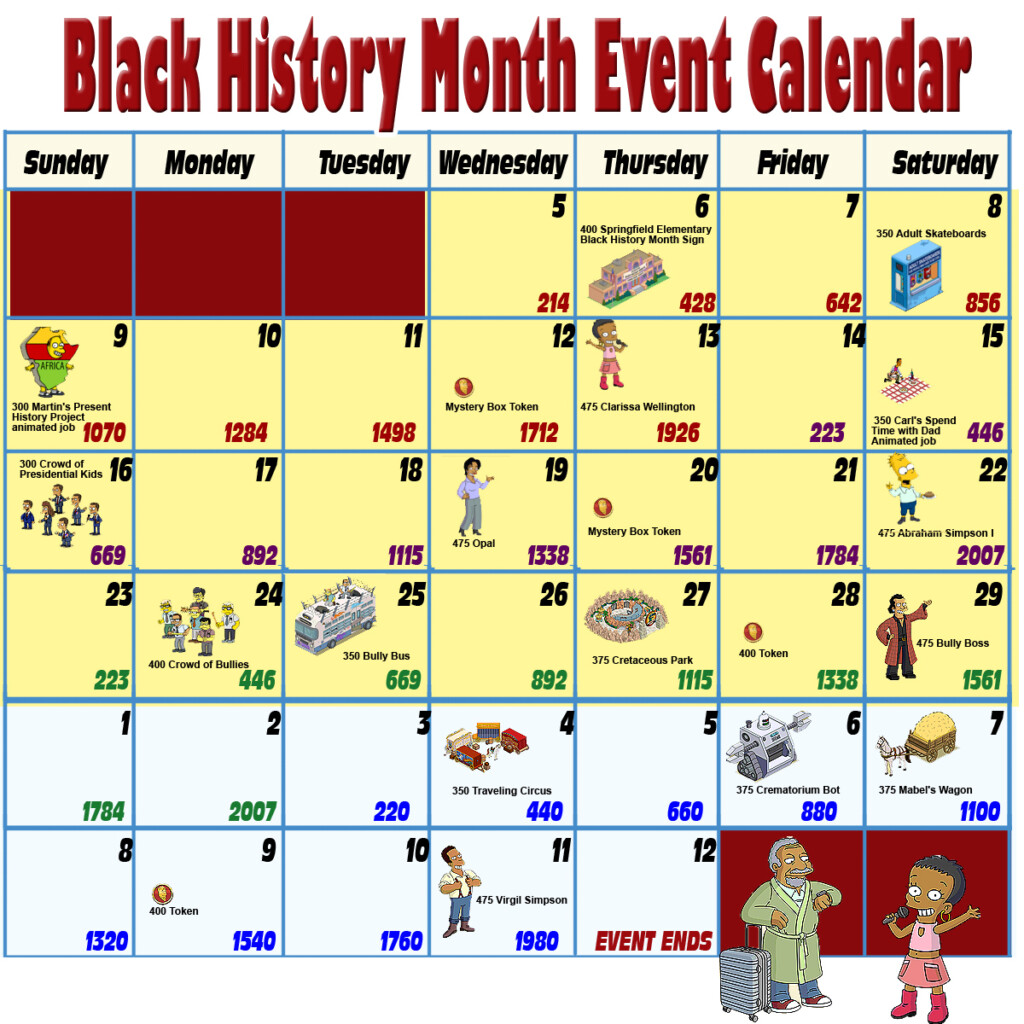 Black History Calendar 2024