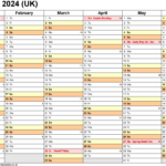 Excel 2024 Calendar Template