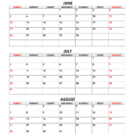 June July August 2024 Calendar