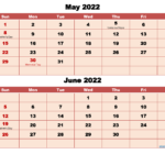 May And June 2024 Calendar