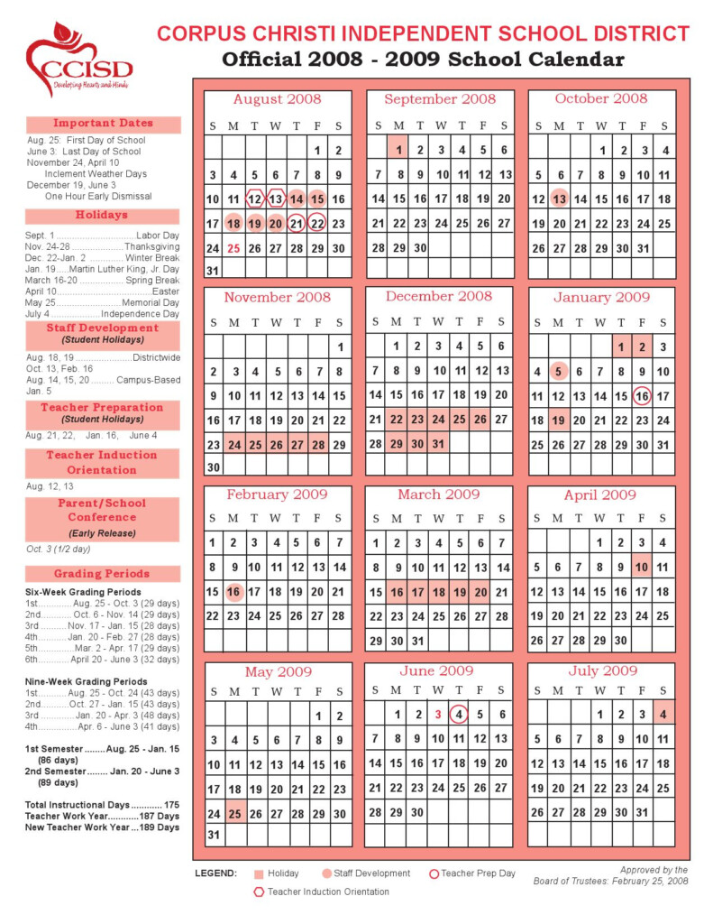 Corpus Christi Isd Calendar 2024-25