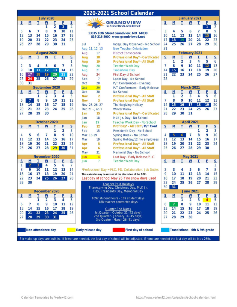 Cherry Hill School Calendar 2021-2024