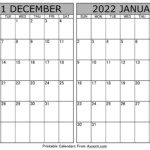 Calendar December 2021 January 2024