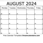 Aug 2024 Calendar