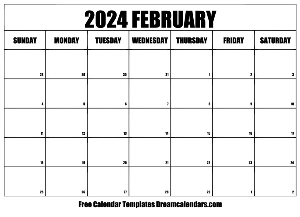 Printable February Calendar 2024