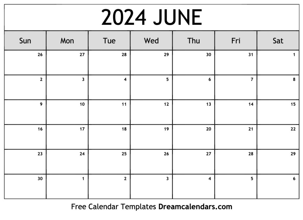 June. 2024 Calender