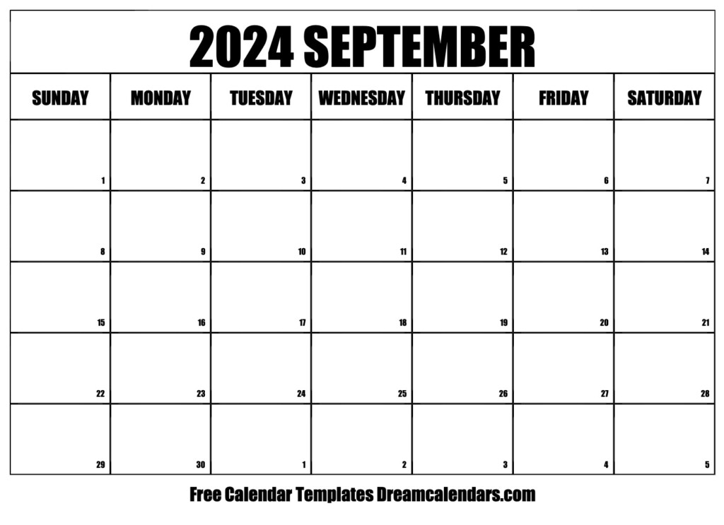 2024 September Calendar
