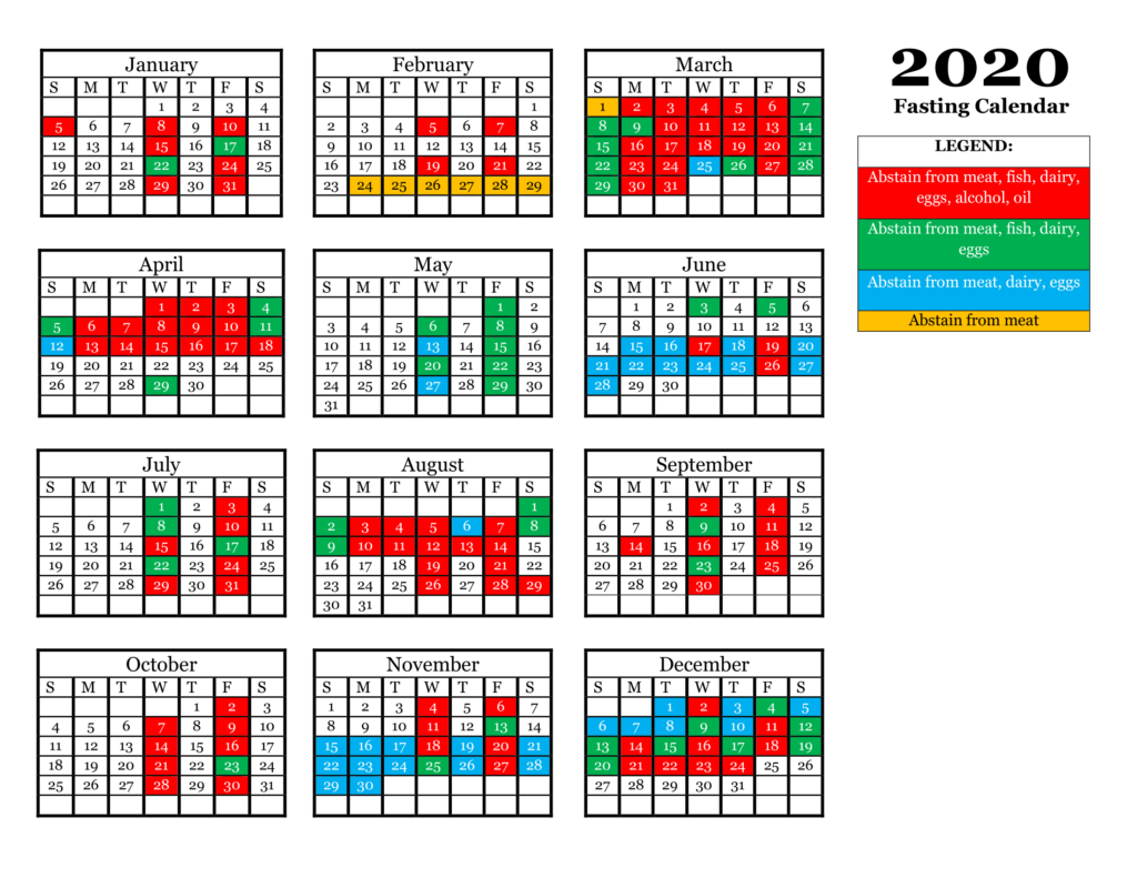 Ethiopian Fasting Calendar 2024